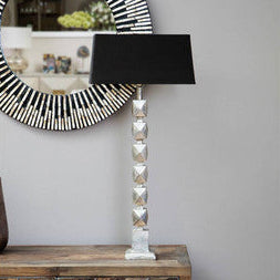 Macey Faceted Black Table Lamp