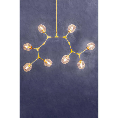 Gold Finish Adjustable 8 Arm Statement Pendant Light | Abira