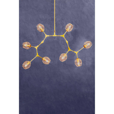 Gold Finish Adjustable 8 Arm Statement Pendant Light | Abira
