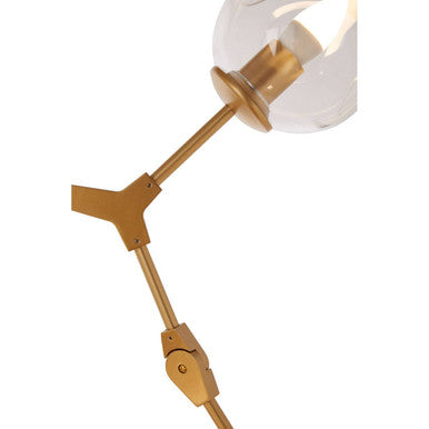 Gold Finish Adjustable 8 Arm Statement Pendant Light | Abira