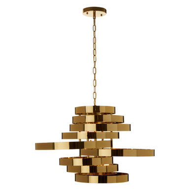 Alana Gold Finish 5 Bulb Pendant Light