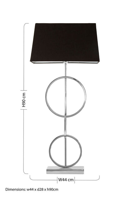 Table Lamp with Dual Ring Base | Skye