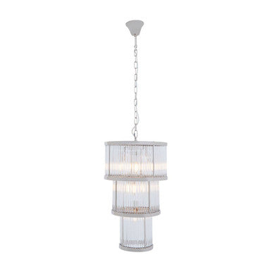 3 Tier Nickel Finish Chandelier | Salasco