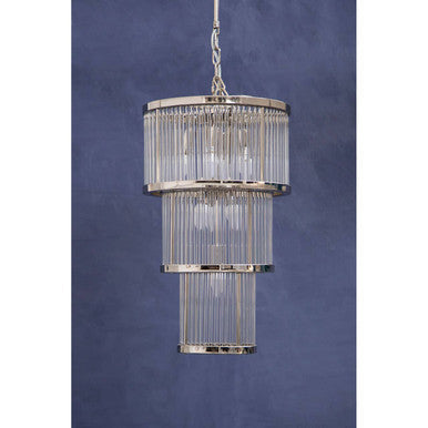 3 Tier Nickel Finish Chandelier | Salasco
