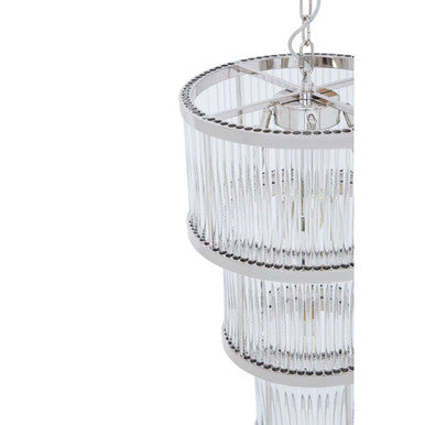 3 Tier Nickel Finish Chandelier | Salasco