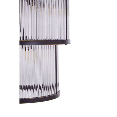 2 Tier Antique Black Glass Chandelier | Salasco