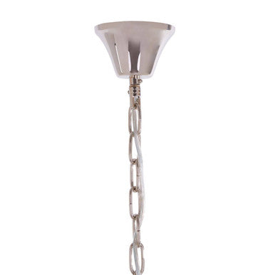 Salasco Silver 3 Tier Nickel Finish Glass Chandelier