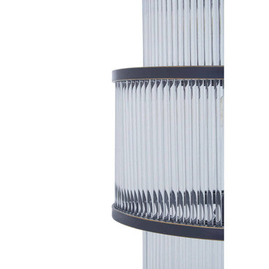 Black Finish 3 Tiered Glass Chandelier | Salasco