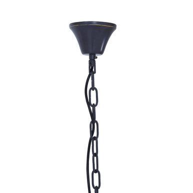 Black Finish 3 Tiered Glass Chandelier | Salasco