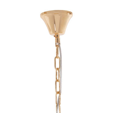 3 Tier Gold Finish Glass Chandelier | Salasco