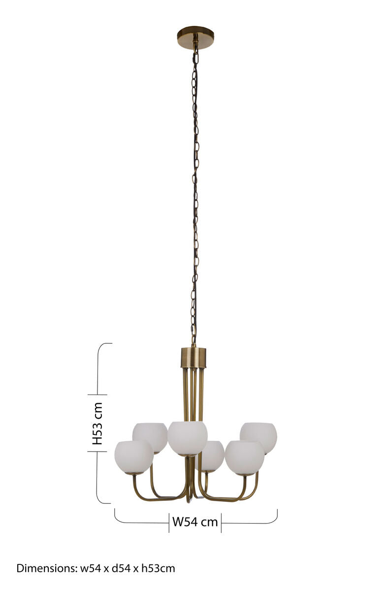 6 Arm Chandelier | Waylen