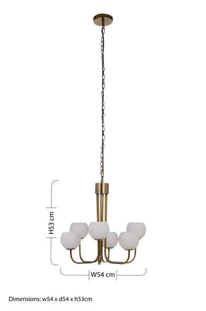6 Arm Chandelier | Waylen