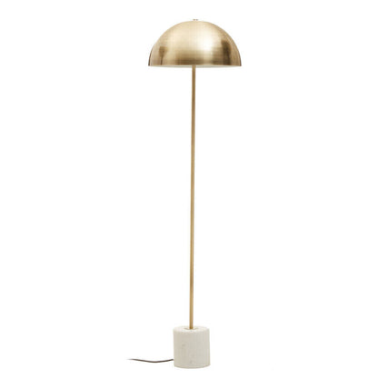 Floor Lamp in Brushed Brass and Marble Base | Murdoch