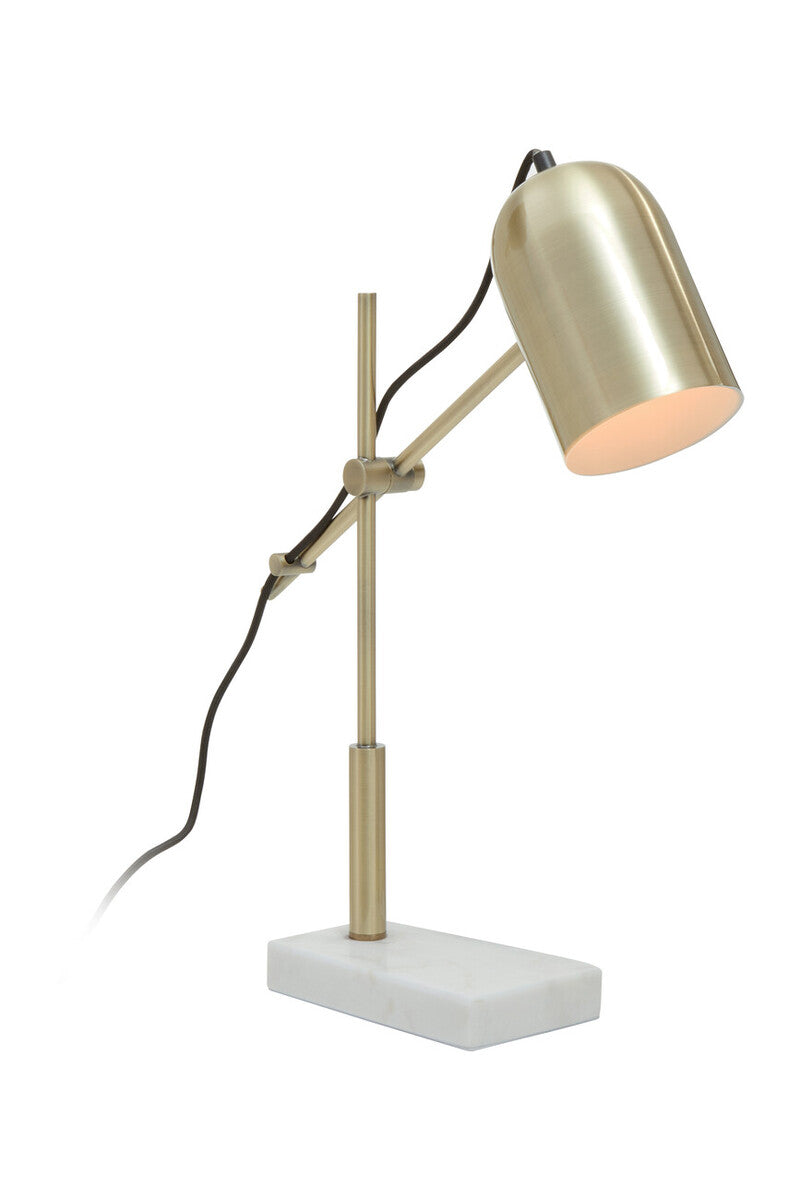 Equipoise Gold And Marble Adjustable Desk Lamp
