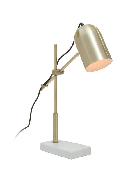 Equipoise Gold And Marble Adjustable Desk Lamp