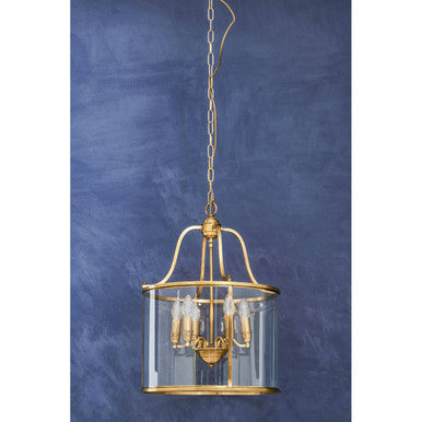 Brass Finish 6 Bulb Pendant Light | Hampstead