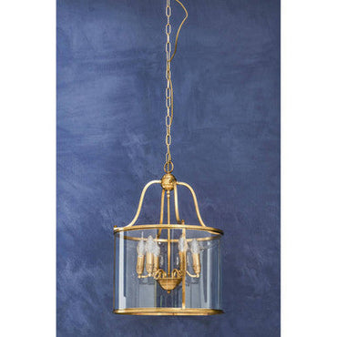 Brass Finish 6 Bulb Pendant Light | Hampstead