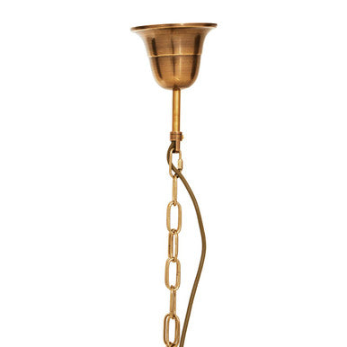 Brass Finish 6 Bulb Pendant Light | Hampstead