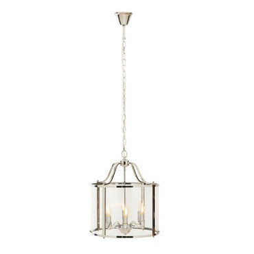 Hampstead Six Silver Bulb Chrome Pendant Light