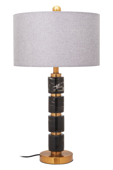 Grey Fabric Shade Table Lamp | Marmo