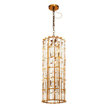 Karli Brass Finish Vertical Large Pendant Light
