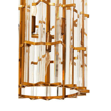 Brass Finish Vertical Large Pendant Light | Karli