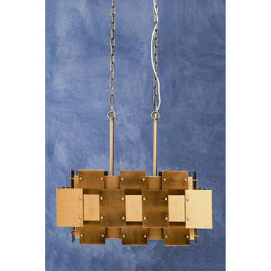 Metal Brass Finish Pendant Light with Eight Bulbs | Karlo