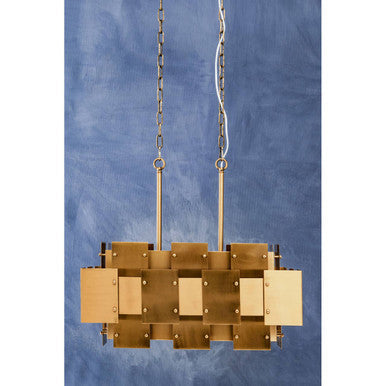 Metal Brass Finish Pendant Light with Eight Bulbs | Karlo