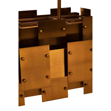 Metal Brass Finish Pendant Light with Eight Bulbs | Karlo