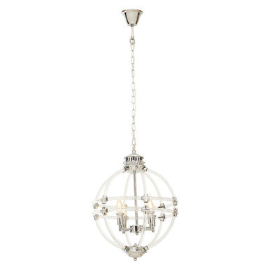 Pendant Light in Clear Acrylic and Chrome Finish | Karlo
