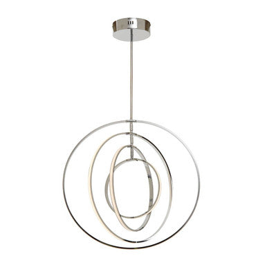 Trieste Four Silver Ring Pendant Light