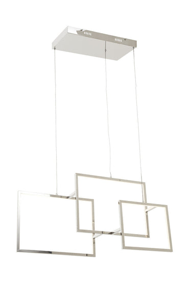 Trieste Three White Square Pendant Light