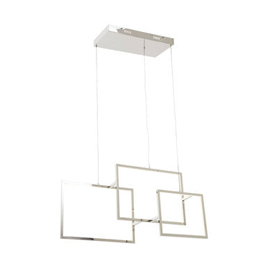 Trieste Three White Square Pendant Light
