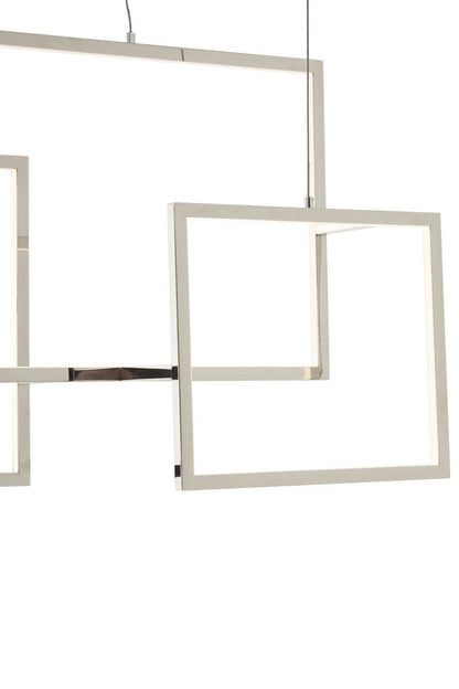 Trieste Three White Square Pendant Light