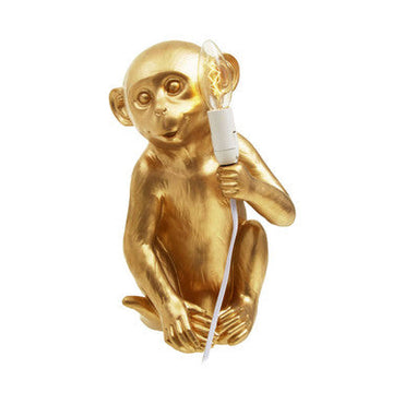 Gold Finish Monkey Lamp | Boho