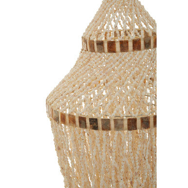 Natural White and Amber Shell Large Pendant Shade | Palu