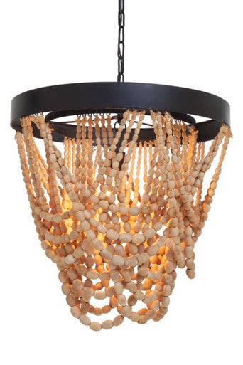 Wooden Beads Chandelier | Lapiz