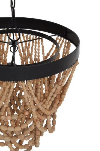 Wooden Beads Chandelier | Lapiz