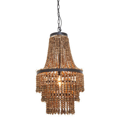 Wooden Beads Large Chandelier | Lapiz