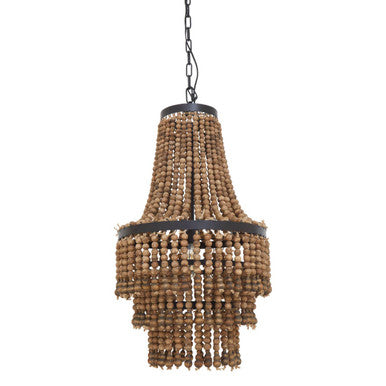 Wooden Beads Large Chandelier | Lapiz