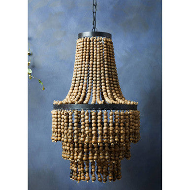 Wooden Beads Large Chandelier | Lapiz
