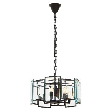 Black Small 6 Light Chandelier | Babylon