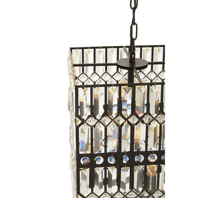 Black  Crystal 6 Light Pendant Light | Babylon