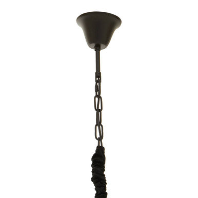Six Bulb Black Crystal Chandelier | Babylon