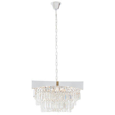 Six Bulb Chrome Chandelier | Babylon