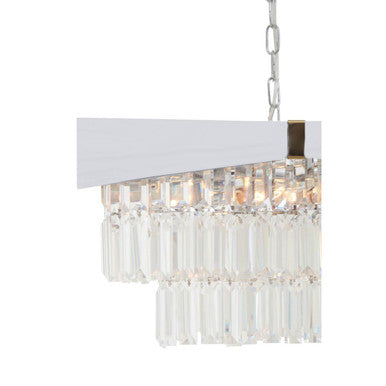 Six Bulb Chrome Chandelier | Babylon