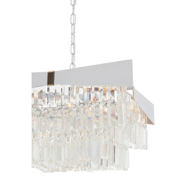 Six Bulb Chrome Chandelier | Babylon