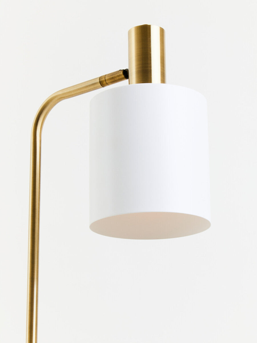 White Marble and Gold Floor Lamp | Newton