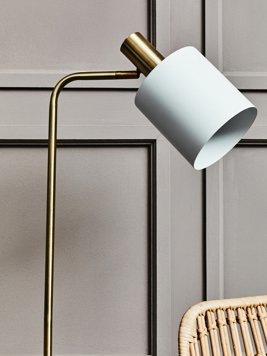 White Marble and Gold Floor Lamp | Newton