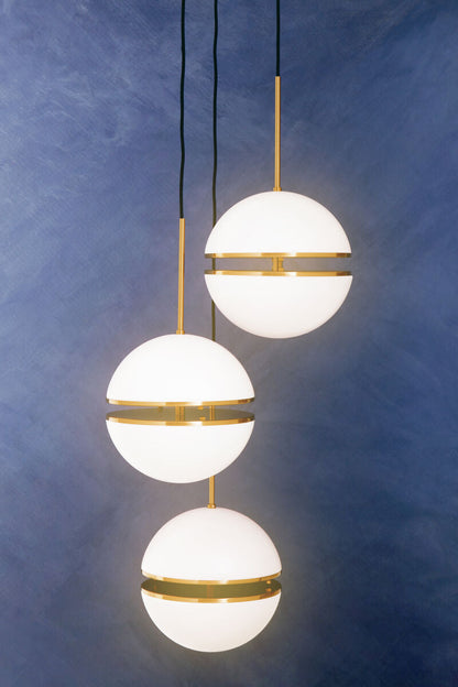 Abira Brushed Brass Finish 3 Ball Pendant Light